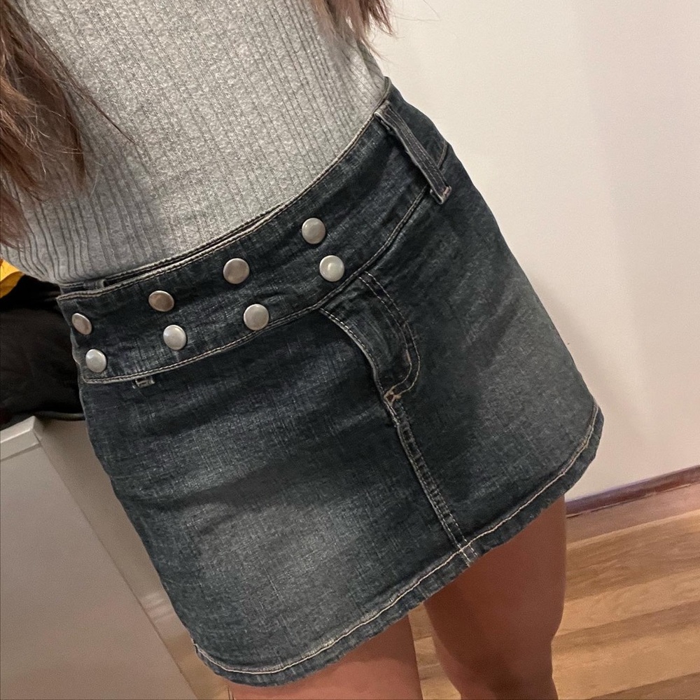 Denim vintage mini skirt #vintage #miniskirts #y2k #brandy #forever21